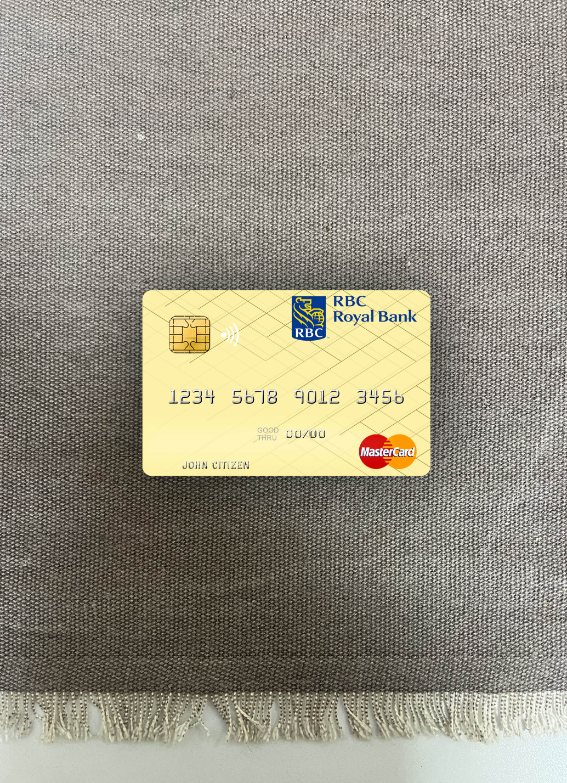 Download Tunisia RBC Royal Bank mastercard photolook front Photoshop template